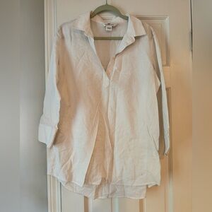 Vineyard Vines Crisp White Linen-Cotton Shirt